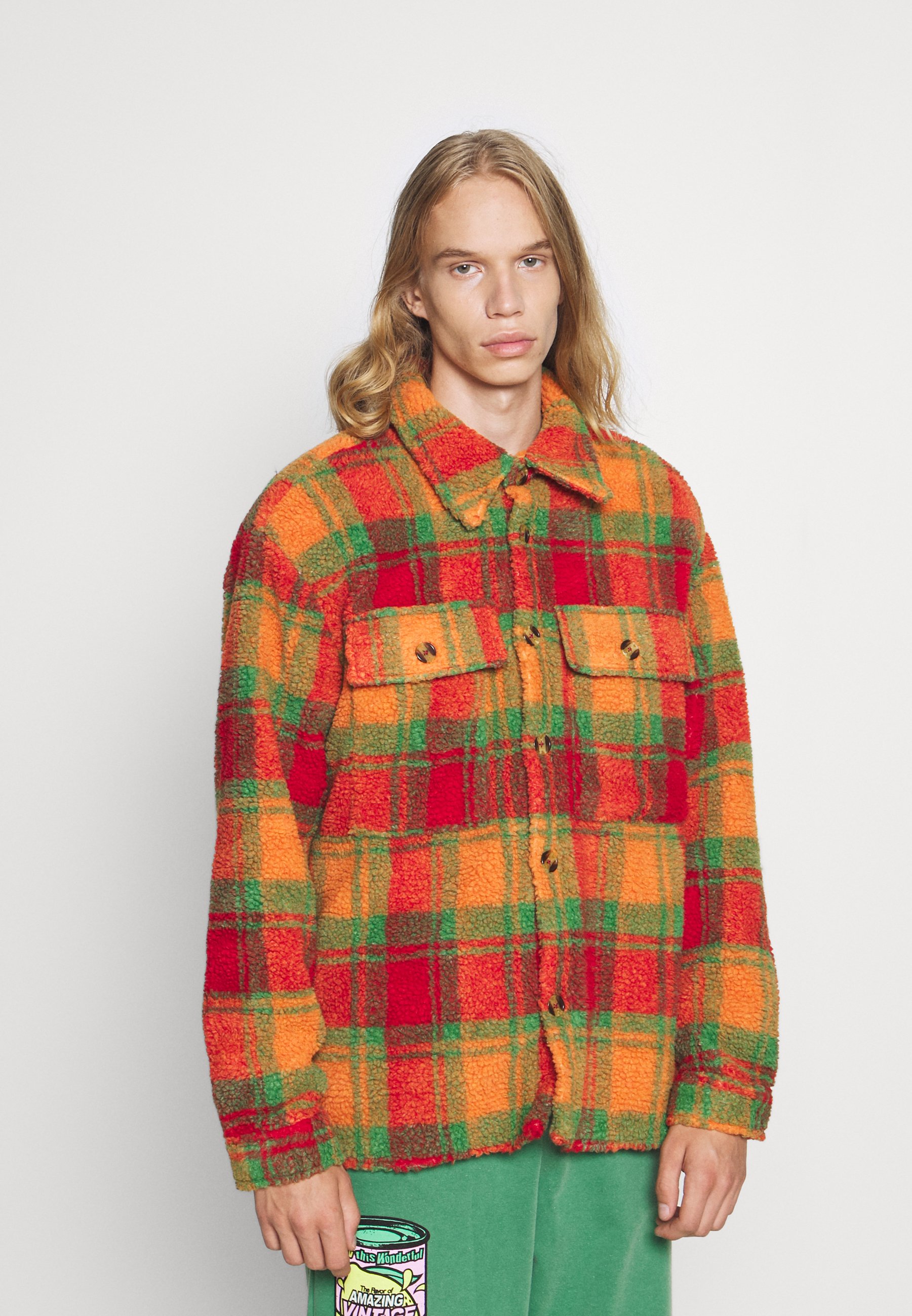 Uomo CHECKED BORG DROP SHOULDER JACKET - Giacca da mezza stagione Uomo CHECKED BORG DROP SHOULDER JACKET - Giacca da mezza stagione