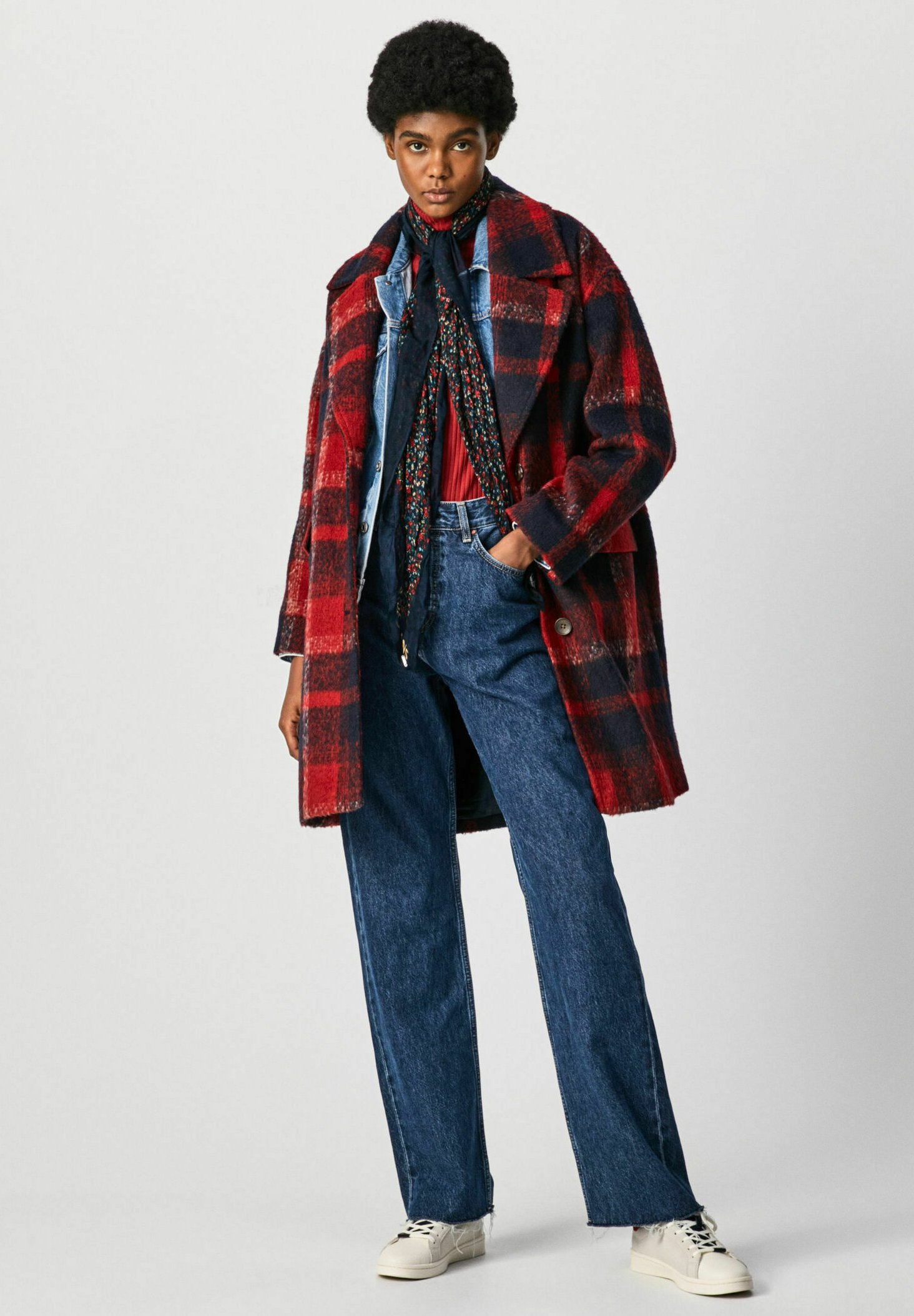 Pepe Jeans JOSSIE - Abrigo corto - multi/rojo - Zalando.es