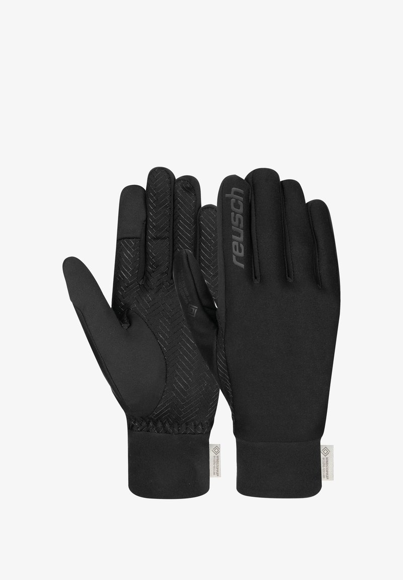 Gants noirs avec une texture antidérapante sur les paumes, un matériau supérieur lisse et un poignet élastique pour un ajustement parfait. Conçus pour la chaleur et la mobilité.