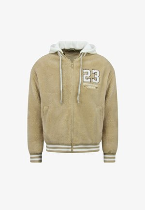 Local Fanatic, OVERSIZED BASEBALL JACKET - TEDDY JAS - TUSSENJAS - GI-535 - Fleecejas - bruin