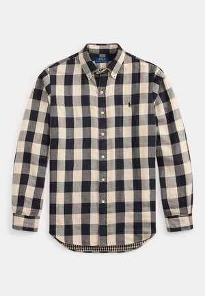 CUSTOM FIT PLAID DOUBLE-FACED SHIRT - Πουκάμισο - 1932 cream/black