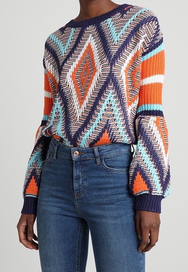 Noisy May Tall Stickad tröja - dark blue