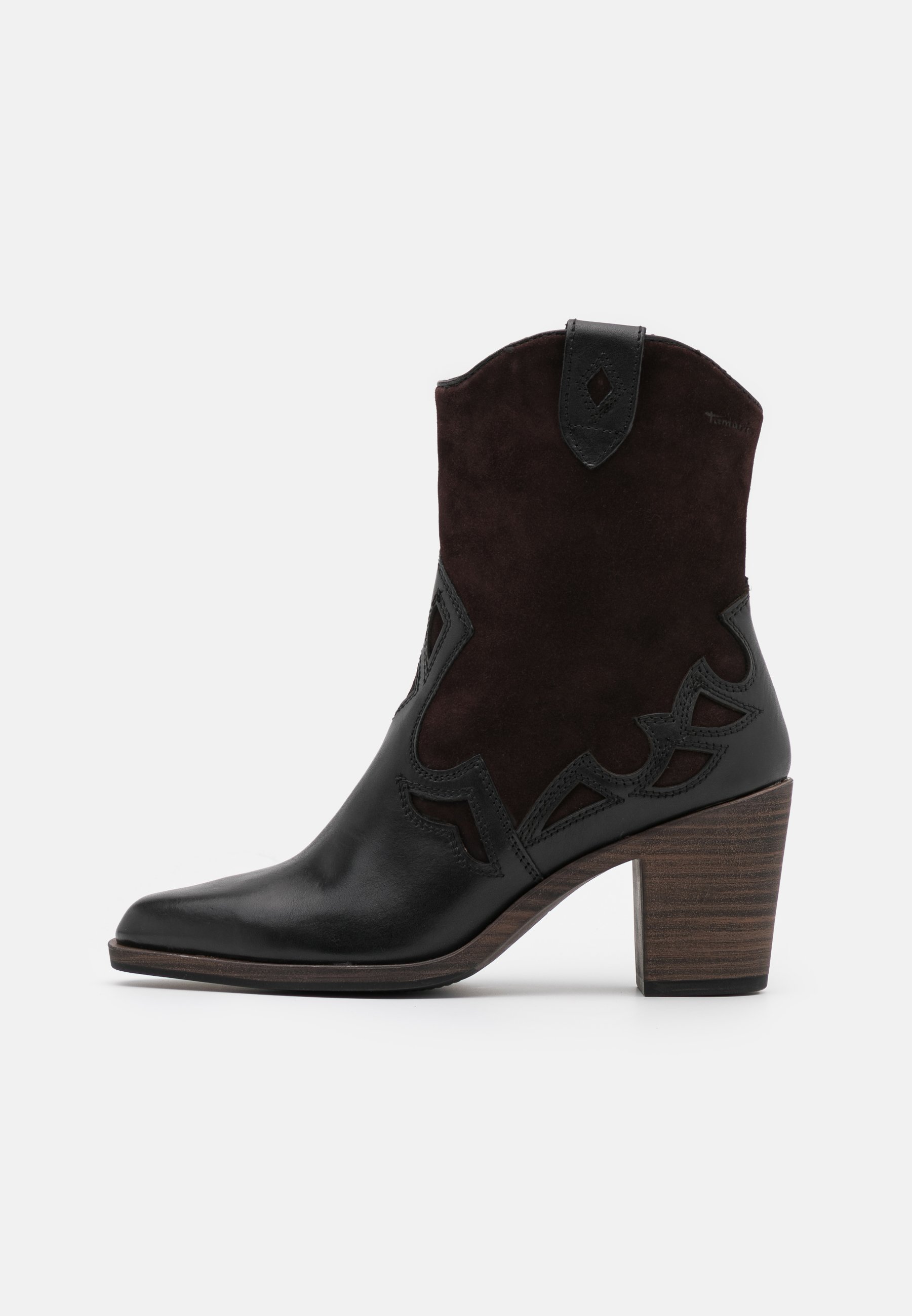 Tamaris BOOTS Cowboy Bikerstövletter blackmocca Tamaris BOOTS Cowboy Bikerboots mocca Zalando.se