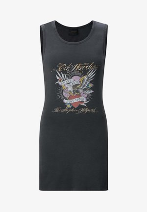 BRAVE HEARTS TANK - Jerseyjurk - washed black