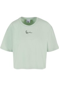 SMALL SIGNATURE ESSENTIAL CROP TEE - T-shirt imprimé - light mint
