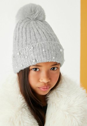 EMBELLISHED POM POM STANDARD - Bonnet - grey