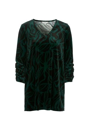 Cellbes of Sweden WITH GATHERED SLEEVE - Tunika - dark green patterned