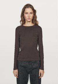 Massimo Dutti MELANGE - Longsleeve - dark brown
