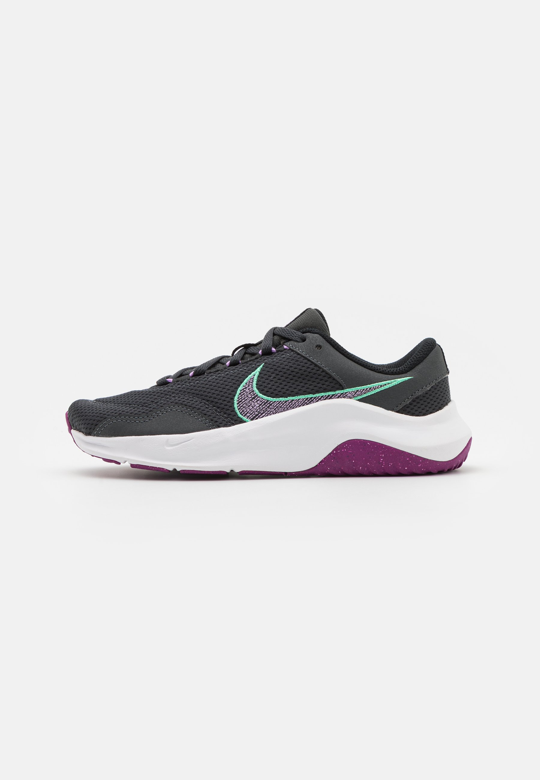 Nike Performance LEGEND ESSENTIAL 3 - Trainingsschoen - dark smoke  grey/lilac/black/viotech/white/green glow/donkergrijs - Zalando.nl