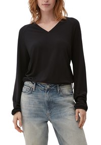QS MANCHES LONGUES ET ENCOLURE EN V - Longsleeve - schwarz