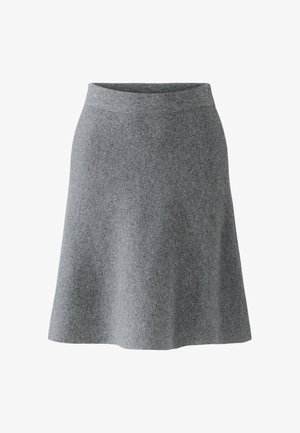 Oui, STRICKROCK - Jupe trapèze - steel grey