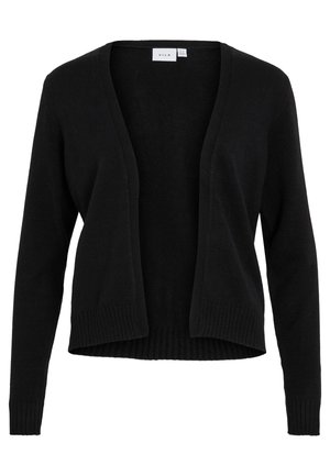 Must mustar kaelus, pehme tekstuuriga, avatud esiosa disain, pikad varrukad ning soonikkoes detailid ääres ja varrukatel.