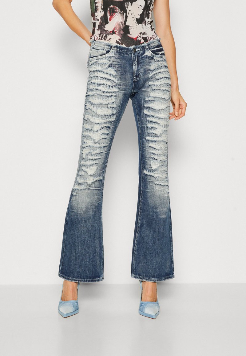Jaded London SCRATCHY LOW RISE Plat jantys D insai Blue m lyna jaded-london-scratchy-low-rise-plat-jantys-d-insai-blue-m-lyna