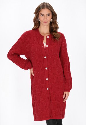 Strickjacke - burgundy