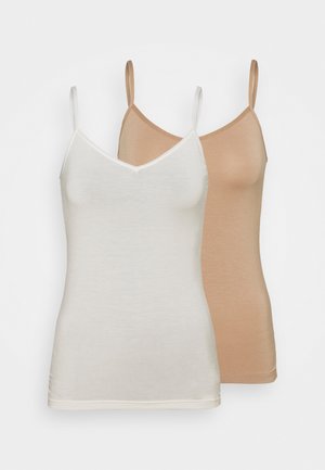 2 PACK - Undershirt - creme/sand