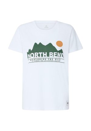 North Bend, NBCASH - Nyomott mintás póló - white