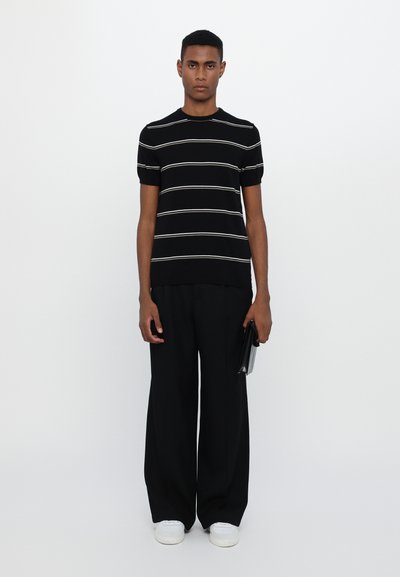 Ron Dorff STRIPED - Μπλουζάκι με στάμπα - black