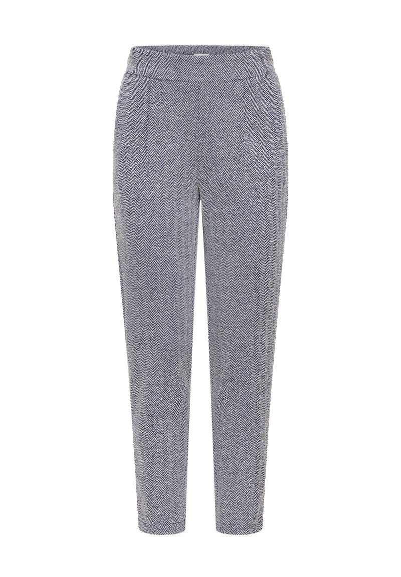 ICHI IHKATE JACQUARD PA8 - Stoffhose - patriot blue herringbone/blau ...