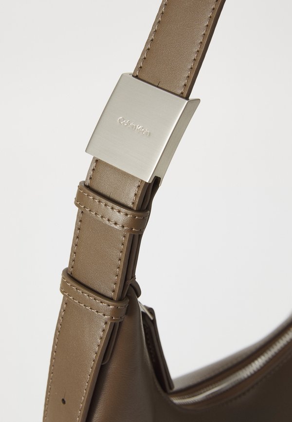 HARDWARE STRAP HOBO SHOULDER BAG - Handbag - teak3