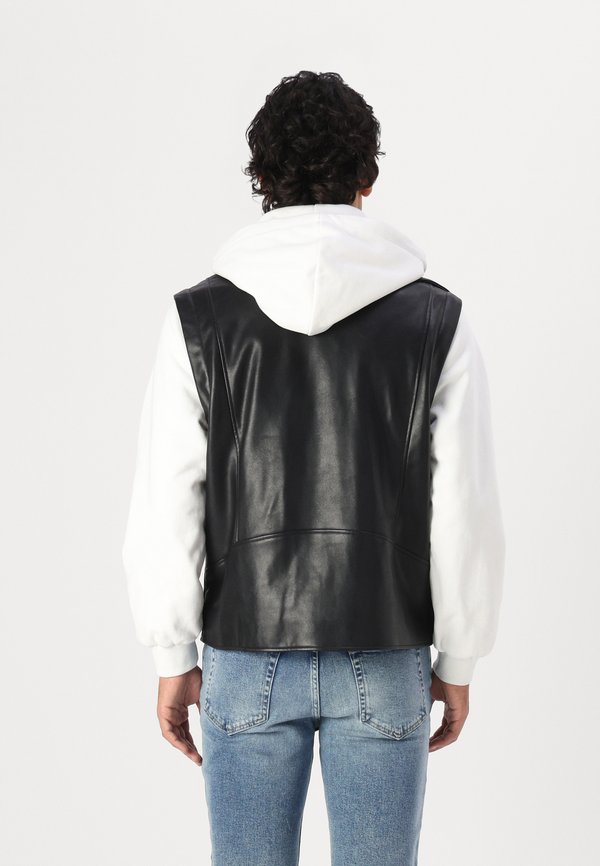 MIXED MATERIAL JACKET - Faux leather jacket3
