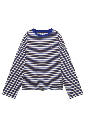 PULL&BEAR STRIPED WITH TEXT - Maglietta a manica lunga - white