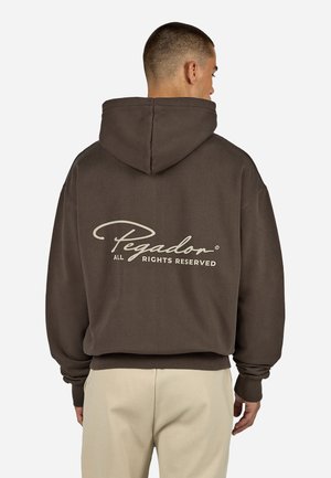 PIKE JACKET - Sweatjakke - washed walnut brown/cozy beige