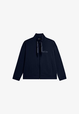 Freddy, FELPA ZIP E COLLO ALTO CON FONDO ASIMMETRICO - Sudadera con cremallera - dark blue