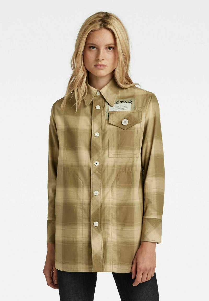Damen Leichte Jacken | G-Star Leichte Jacke fresh army green ryan check/hellbraun - GW19254 Damen Leichte Jacken | G-Star Leichte Jacke fresh army green ryan check/hellbraun - GW19254