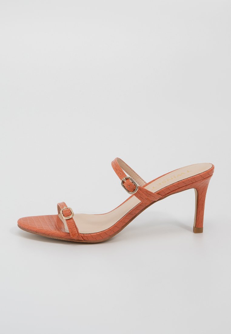 TWINSET Muiltjes met hak oranje