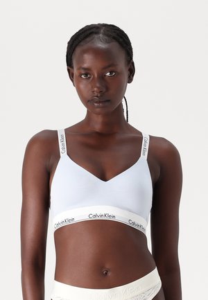 Calvin Klein Underwear, LGHTLY LINED BRALETTE ICON SEAMLESS - Bustier - light blue/blue