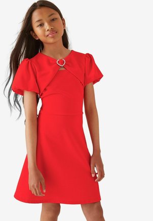 Lipsy HEART TRIM PUFF SLEEVE REGULAR FIT - Dienas kleita - red cut out