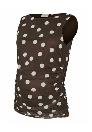 MAMALICIOUS, TOP REGULAR FIT ROUND NECK TOP - Blouse - chocolate torte