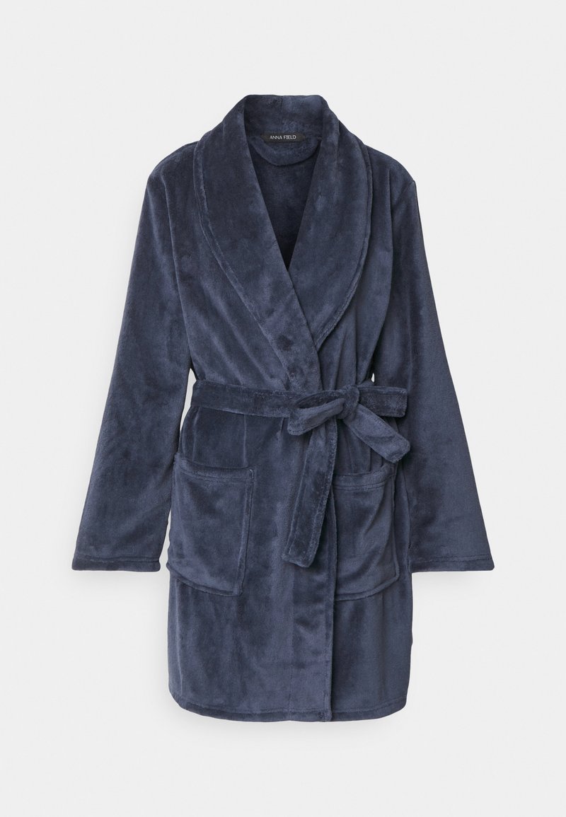 Anna Field CORE PLUSH BATHROBE - Dressing gown - dark blue - Zalando.ie