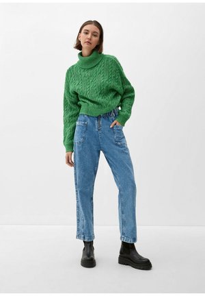 HIGH RISE BARREL - Straight leg jeans - ozeanblau