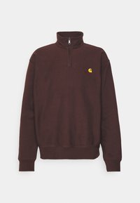 HALF ZIP AMERICAN SCRIPT - Sweatshirt - tobacco