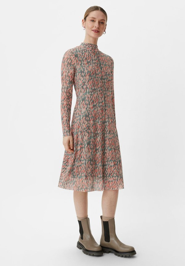 GEMUSTERTES - Freizeitkleid - helles olivgrün