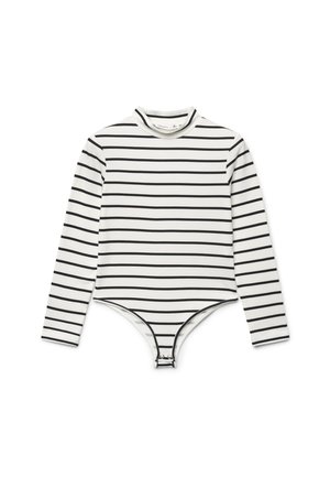 Terranova, T-SHIRT BODY A RIGHE A MANICHE LUNGHE - Maglietta a manica lunga - var bianco lana