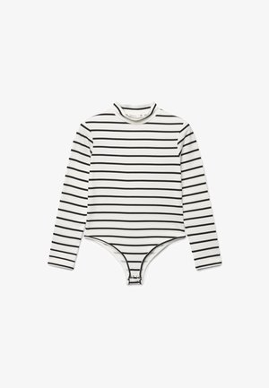 Terranova, T-SHIRT BODY A RIGHE A MANICHE LUNGHE - Maglietta a manica lunga - var bianco lana