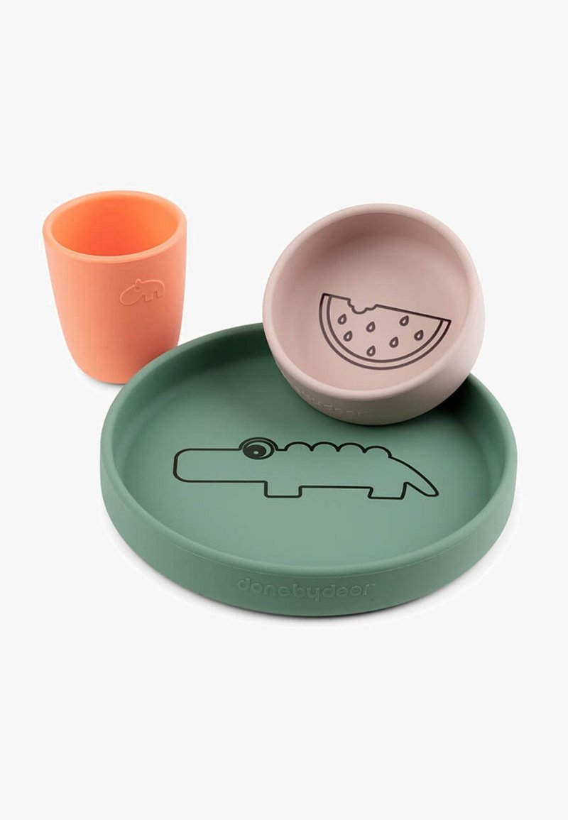 Done By Deer DINNER SET CROCO COLOUR MIX - Lasten astiat & aterimet - multi coloured