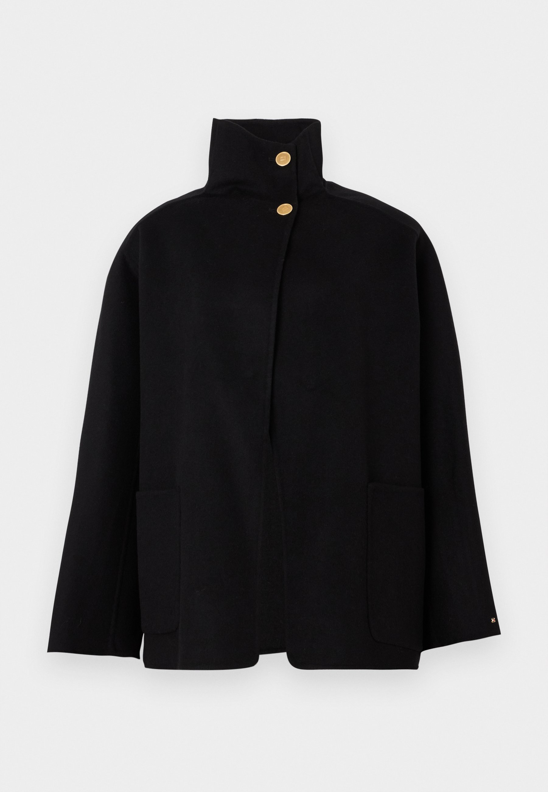 Tommy Hilfiger WOOL BLEND FUNNEL NECK OVERSIZED COAT - Short coat