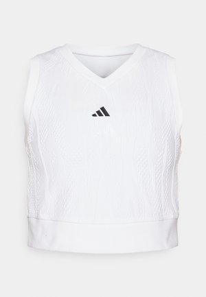 adidas Performance TENNIS PRO AEROREADY CROP - Tops - white