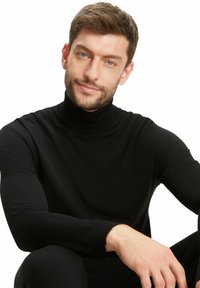 FALKE Basic Roll Neck - Strickpullover - black