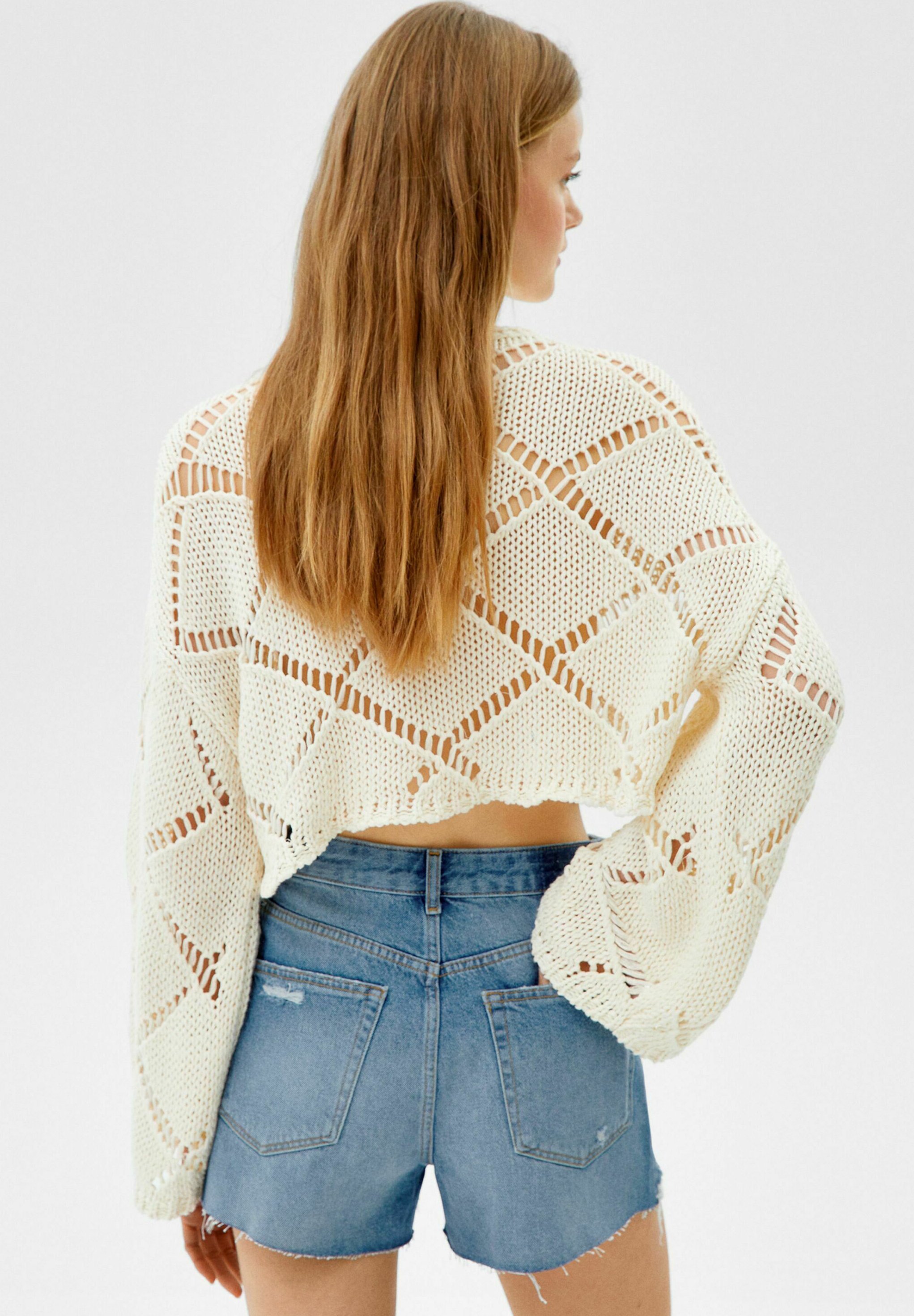 Bershka VINTAGE - Denim shorts - dark 