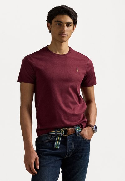 Polo Ralph Lauren CUSTOM SLIM FIT SOFT COTTON T-SHIRT - Osnovna majica kratkih rukava - spring wine heather