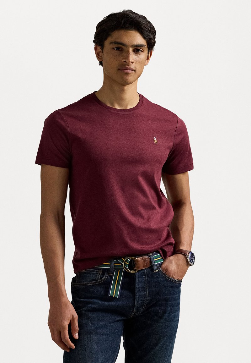 Polo Ralph Lauren CUSTOM SLIM FIT SOFT COTTON T-SHIRT - Paprasti marškinėliai - spring wine heather