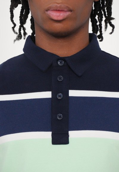 Ron Dorff BIG STRIPES - Polo marškinėliai - navy