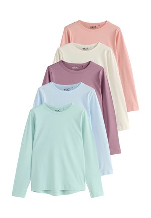 REGULAR FIT 5 PACK   - Langærmet T-shirt - green purple blue ecru pink