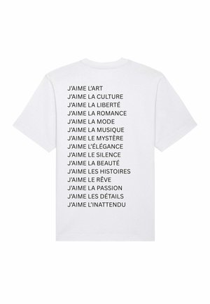 JAIME BACK PRINT HEAVYWEIGHT - Print T-shirt - white