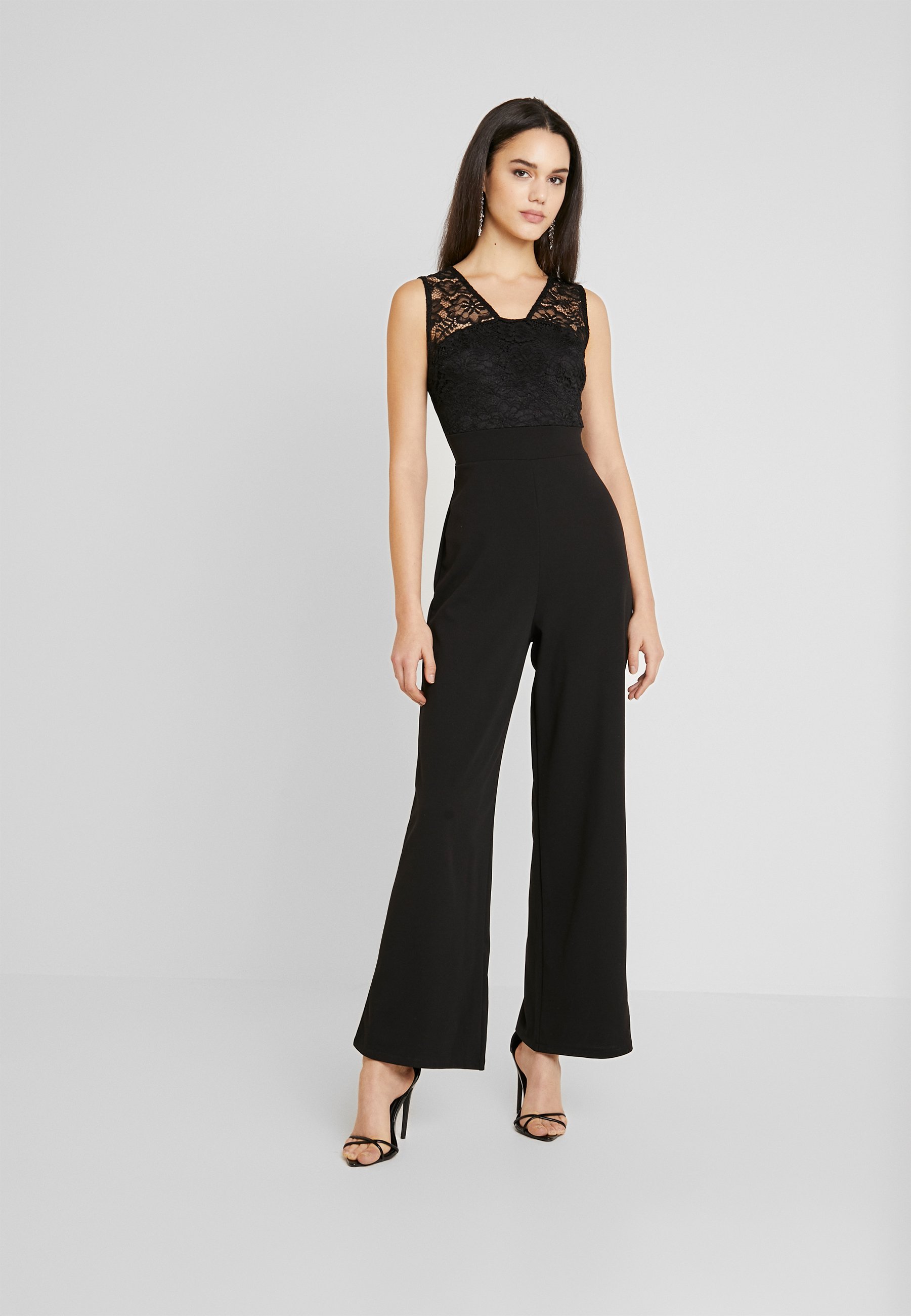 black layered jumpsuit