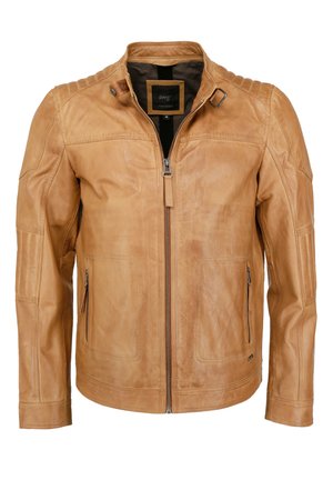 JACK - Lederjacke - cognac